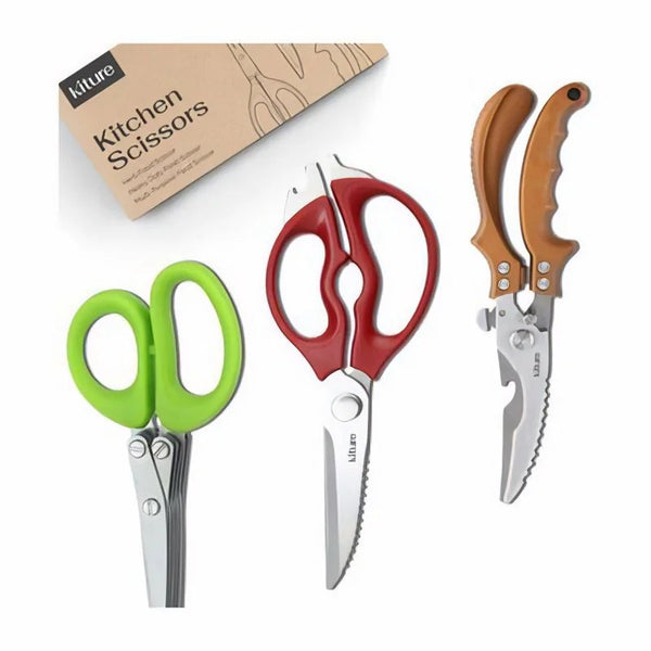 3 pairs of kitchen scissors
