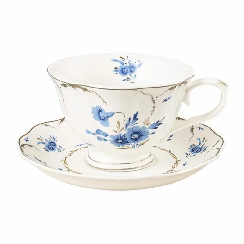 Blue floral tea cups