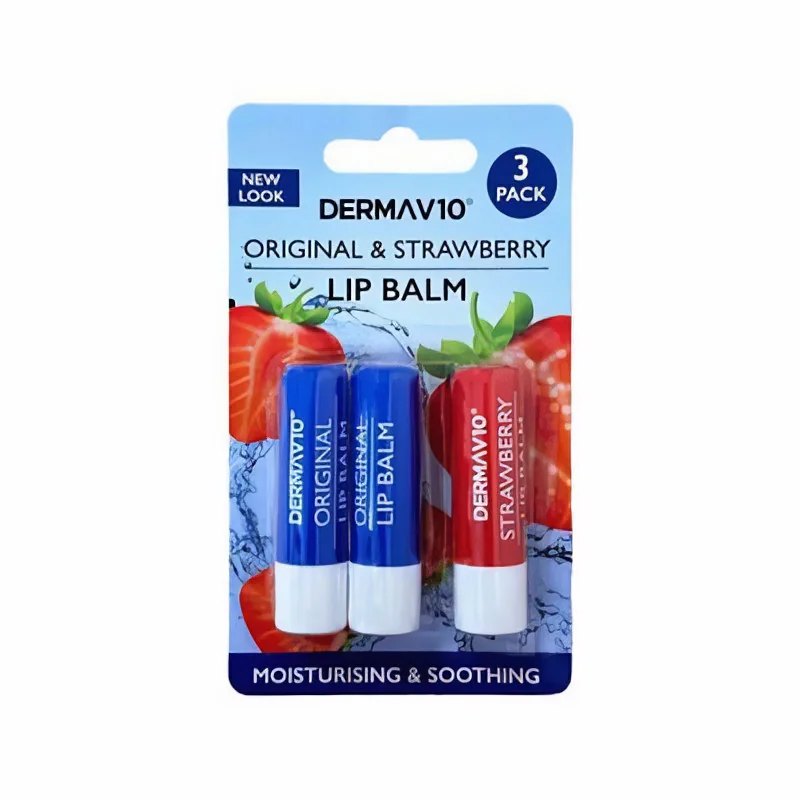 Dermav10 Lip balm x 3