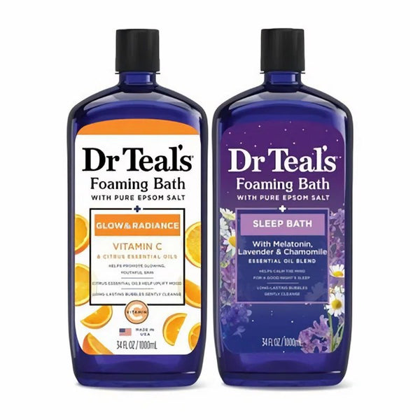 Dr Teals Foaming Bath with pure salt Vitamin C 1000ml
