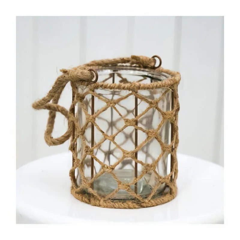Glass Sisal handle Jars