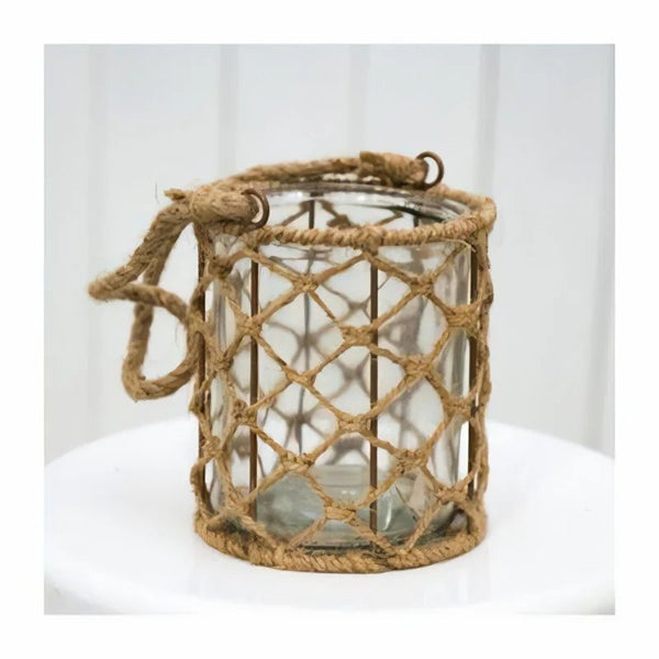 Glass Sisal handle Jars