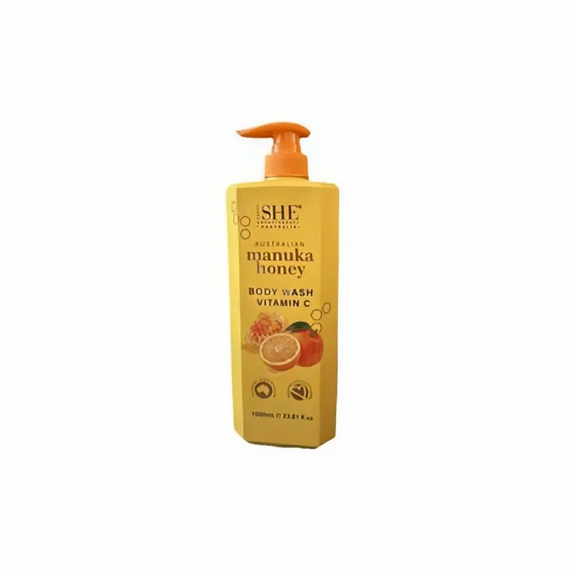 OM She Aromatherapy Manuka Honey & Vitamin C Body Wash 1000ml Australia