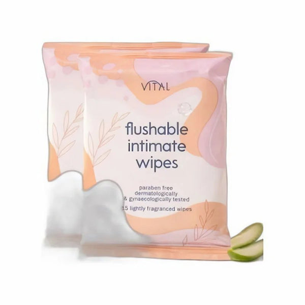 Vital Flushable intimate wipes